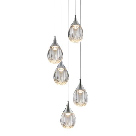 Подвесной светильник MD24001004-5A chrome/clear