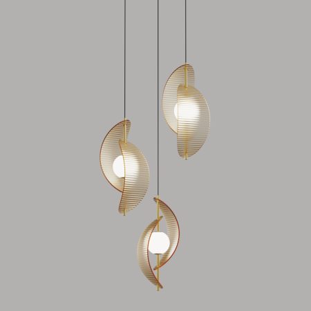 Подвесной светильник MD24030035-3A brass/amber