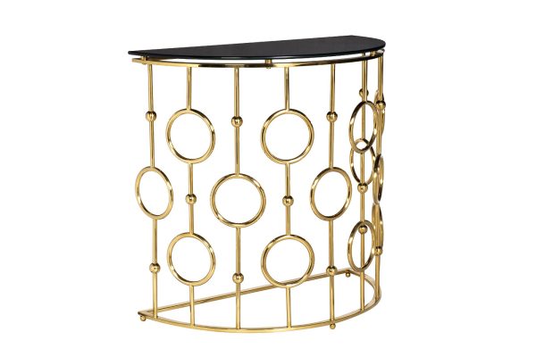 GY-CST8040GOLD Консоль стекло черн/золото 78*40*77см — изображение 2
