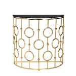 GY-CST8040GOLD Консоль стекло черн/золото 78*40*77см