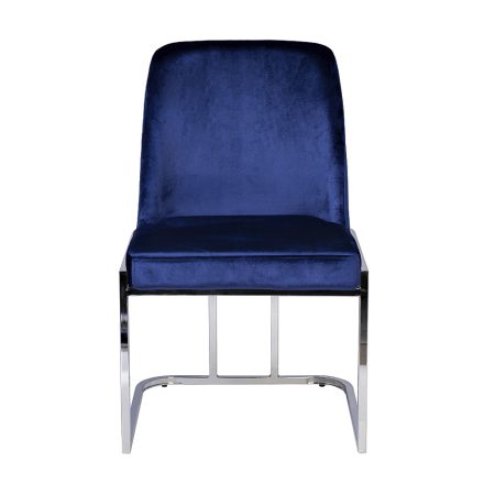 GY-DC8365-B Стул велюр синий/хром 54*56*89см