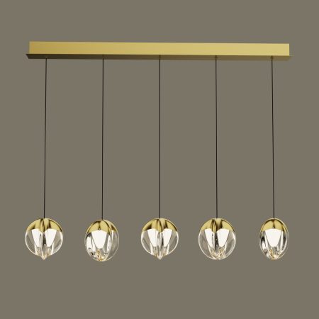 Подвесной светильник MD24001033-5B gold/clear