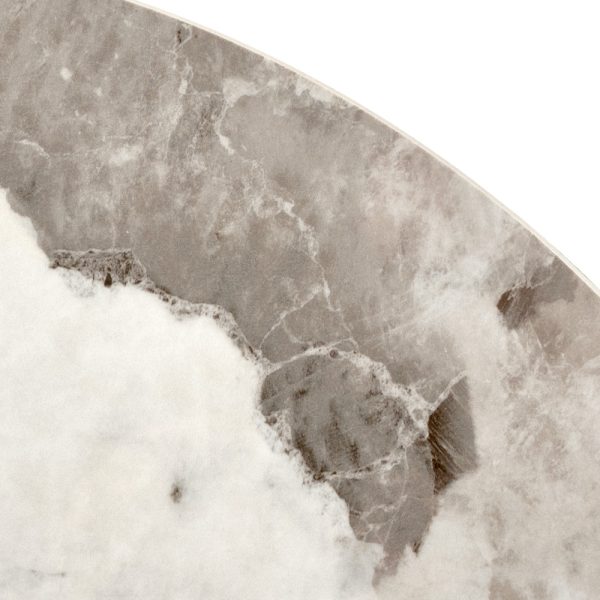 Кофейный столик Stupa диам.40см x 54см, серый мрамор, металл, керамика — изображение 5