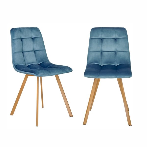 Комплект из 2-х стульев Easy тёмно-бирюзовый с ножками под дерево Комплект из 2-х стульев Easy тёмно-бирюзовый с ножками под дерево