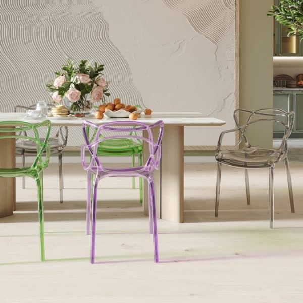 Комплект из 2-х стульев Masters прозрачный сиреневый — изображение 2