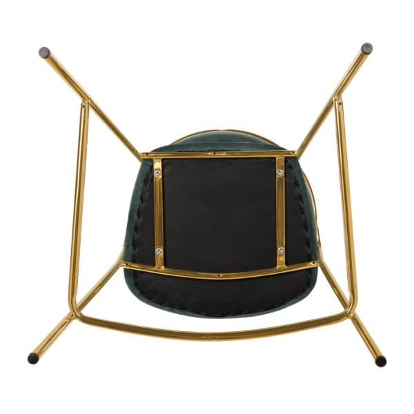 Комплект из 2-х стульев полубарных Turin винный с золотыми ножками — изображение 5