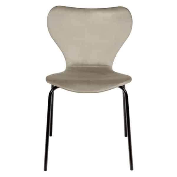 Комплект из 2-х стульев Seven Style латте велюр с чёрными ножками — изображение 2