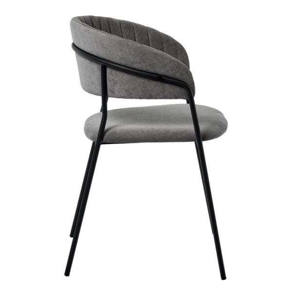 komplekt-iz-2-h-stulev-turin-seryj-velvet-s-chjornymi-nozhkami-3 Комплект из 2-х стульев Turin серый вельвет с чёрными ножками — изображение 4