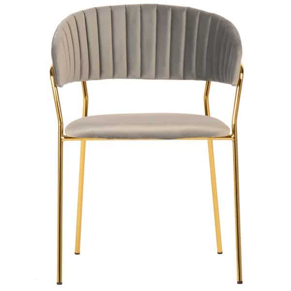 Комплект из 4-х стульев Turin латте, золотые ножки — изображение 3