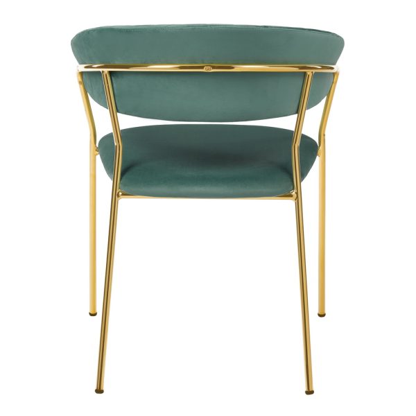 Комплект из 4-х стульев Turin мятный с золотыми ножками — изображение 5