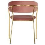 Комплект из 4-х стульев Turin пудровый с золотыми ножками — изображение 5