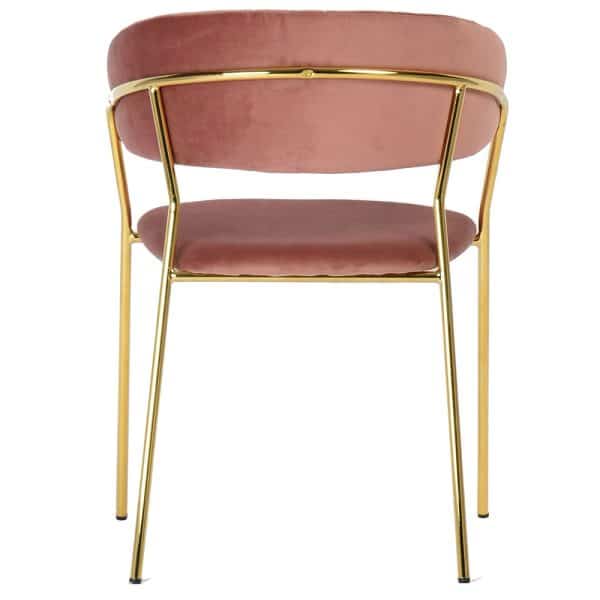 Комплект из 4-х стульев Turin пудровый с золотыми ножками — изображение 5