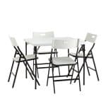 Комплект раскладного стола и стульев Кейт белый