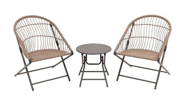 Комплект складной мебели для сада Soley коричневый