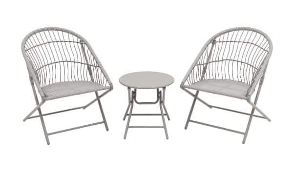 Комплект складной мебели для сада Soley светло-серый