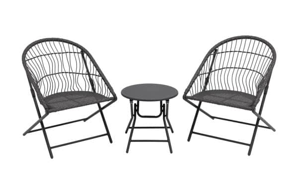 Комплект складной мебели для сада Soley тёмно-серый