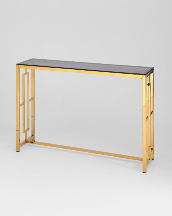 konsol-bruklin-11530-zoloto-steklo-smoke-1 Консоль БРУКЛИН 115*30 золото стекло smoke — изображение 2