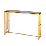 Консоль БРУКЛИН 115*30 золото стекло smoke