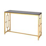 Консоль БРУКЛИН 120*40 золото стекло smoke