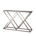 Консоль ИНСИГНИЯ 115*30 сталь темный хром стекло smoke