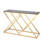 Консоль ИНСИГНИЯ 120*40 золото стекло smoke