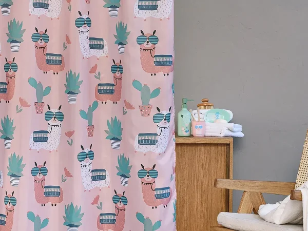 Коврик Lama для ванной комнаты розовый — изображение 3