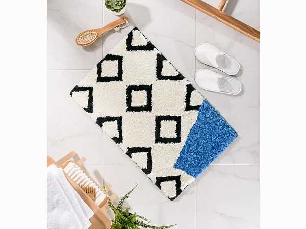 Коврик Memphis для ванной комнаты синий, белый — изображение 2