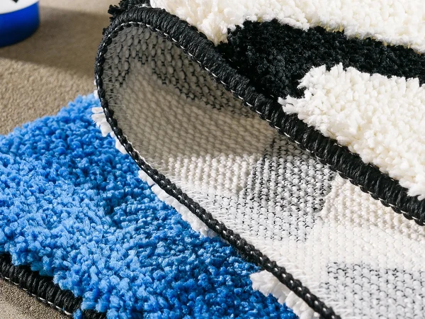 Коврик Memphis для ванной комнаты синий, белый — изображение 3