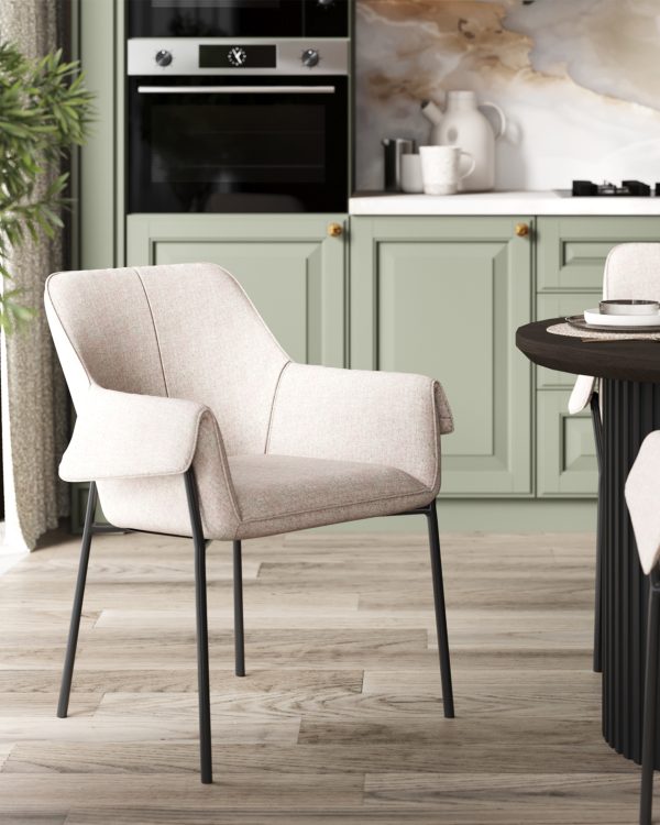 Кресло Бесс рогожка бежевый — изображение 3