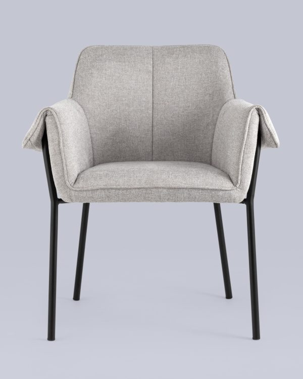 Кресло Бесс рогожка светло-серый 2 шт. — изображение 3