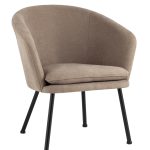 Кресло Декстер бежевое черные металлические ножки