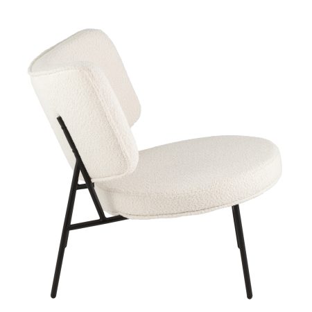Кресло District Lounge букле белый