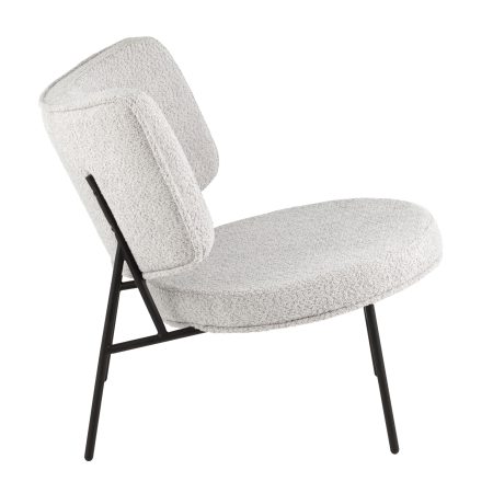 Кресло District Lounge букле светло-серый