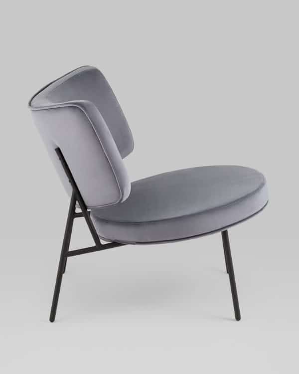 Кресло District Lounge велюр серый — изображение 2