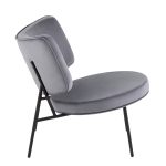 Кресло District Lounge велюр серый