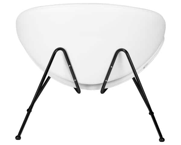 Кресло дизайнерское DOBRIN EMILY, белый винил YP17, черное основание — изображение 5