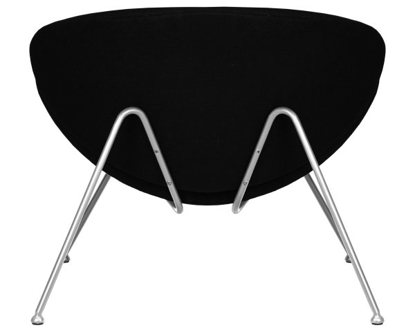 Кресло дизайнерское DOBRIN EMILY, черный ткань AF9, хромированная сталь — изображение 5