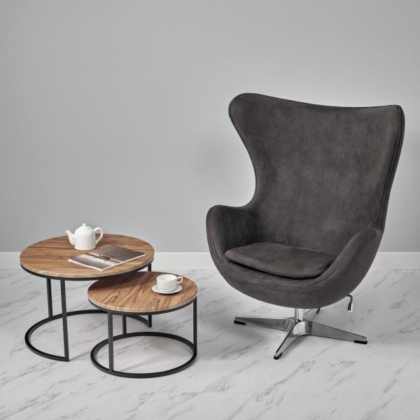 Кресло EGG STYLE CHAIR чёрный, натуральная кожа — изображение 5