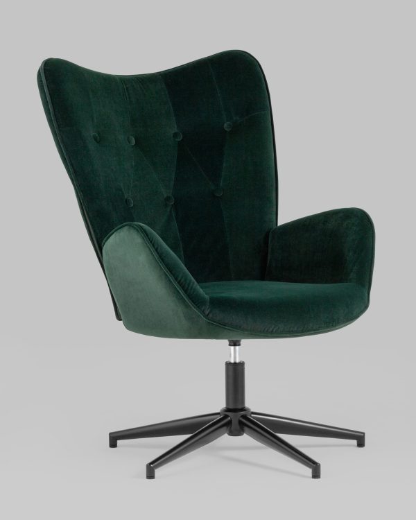 Кресло Филадельфия велюр изумрудный ножка черная — изображение 2