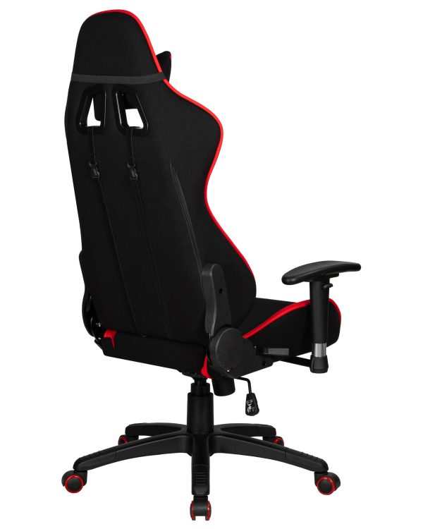 Кресло игровое DOBRIN DALLAS, черно-красная ткань — изображение 4