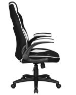 Кресло игровое DOBRIN RICK, черно-белая ткань — изображение 3