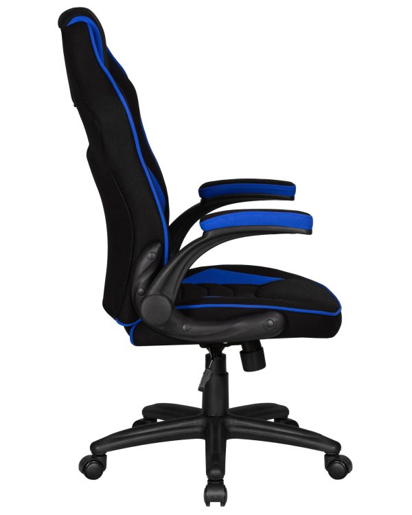 Кресло игровое DOBRIN RICK, черно-синяя ткань — изображение 3