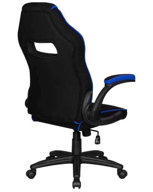 Кресло игровое DOBRIN RICK, черно-синяя ткань — изображение 4