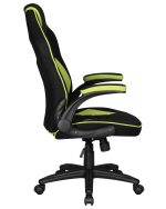 Кресло игровое DOBRIN RICK, черно-светло-зеленая ткань — изображение 3