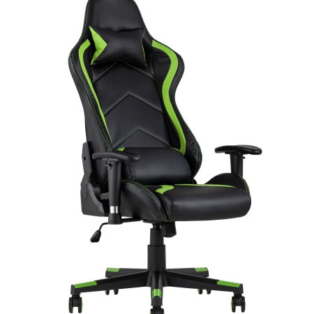 Кресло игровое TopChairs Cayenne зеленое с подушками