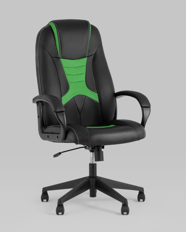 Кресло игровое TopChairs ST-CYBER 8 черный/салатовый — изображение 2