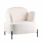 Кресло Кэнди ткань букле белый