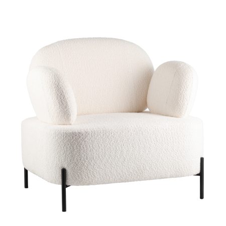 Кресло Кэнди ткань букле белый