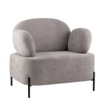 Кресло Кэнди ткань букле светло-серый