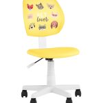 Кресло компьютерное детское ЛОЛО Pet Lover желтый пластик белый